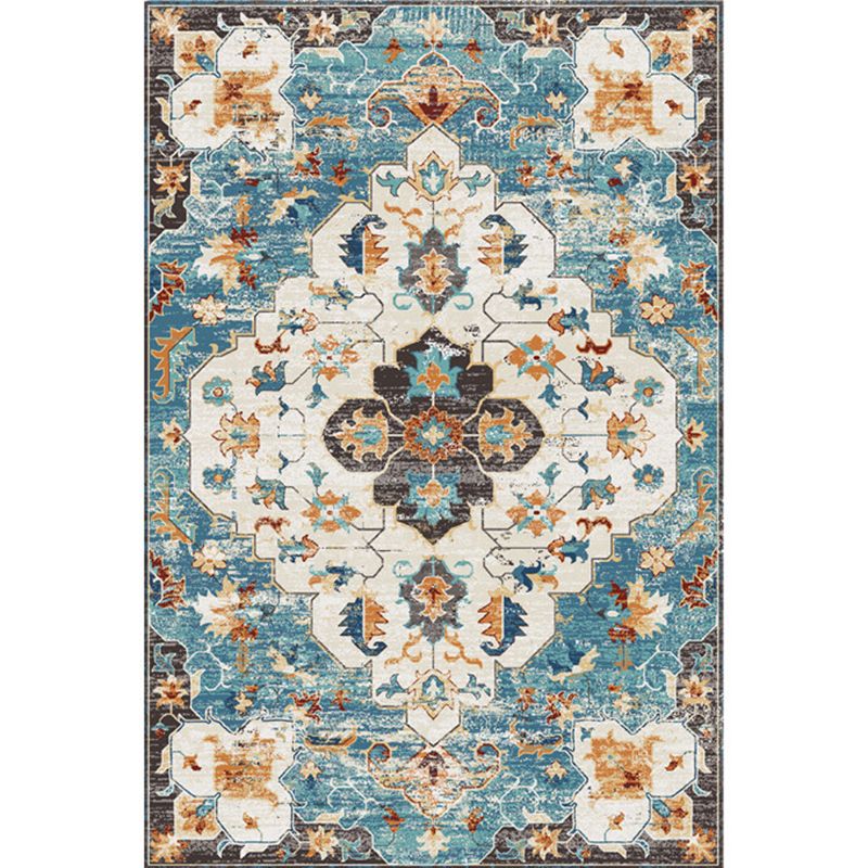 Antique Home Decoration Carpet Tribal Pattern Polyester Indoor Rug Stain Resistant Area Carpet