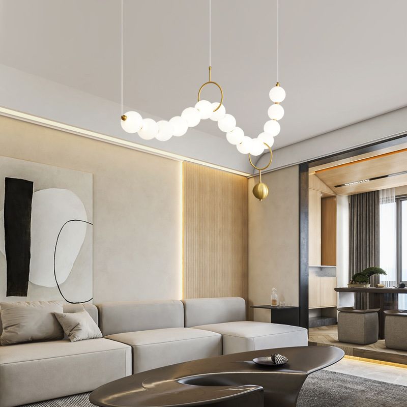 1 Light Unique Shape Hanging Ceiling Lights Modern Hanging Light Fixtures for Living Room