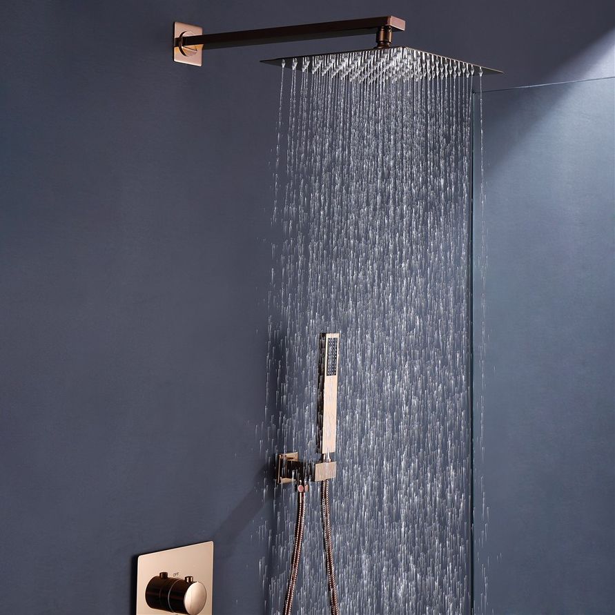 Modern Shower Combo Brass Adjustable Shower Head Temperature Control Shower Set