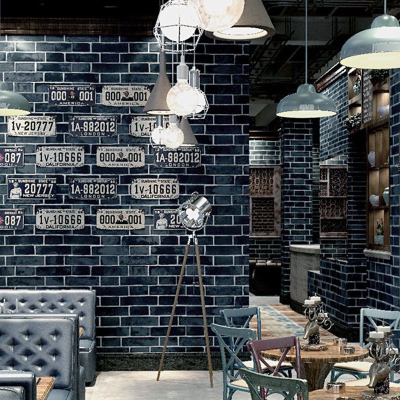 Vintage Brick Waterproof  Wallpaper Latitudinal Design Non-Pasted Wall Decor, 33' by 20.5"