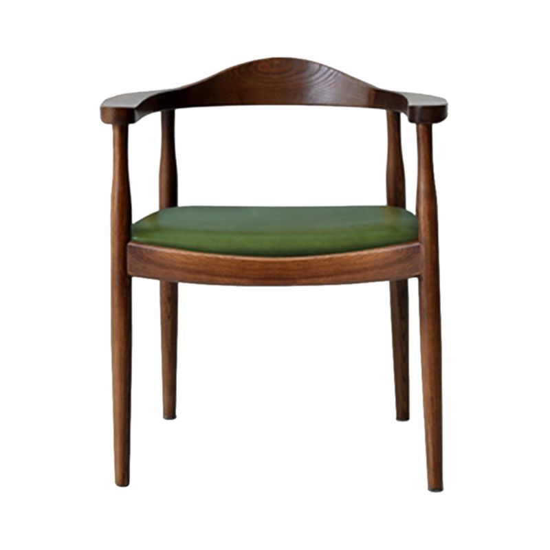 Contemporary Style Arm Chair Wood Open Back Dining Chairs for Kitchen