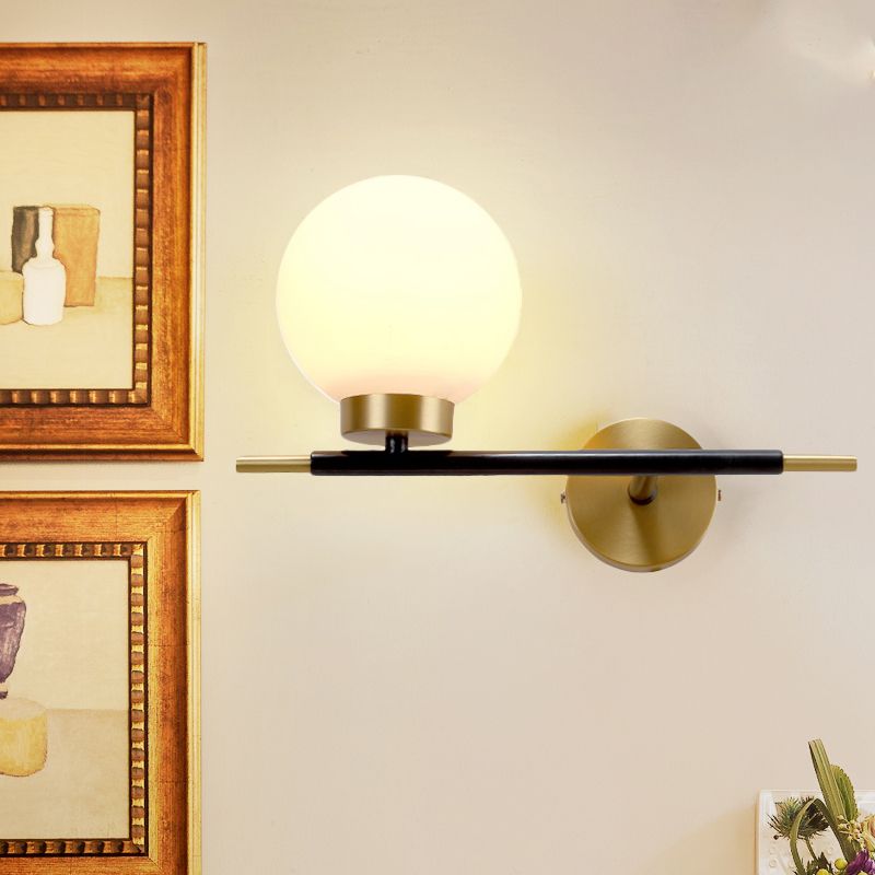 Links/rechter bol Wand SCONCE Postmodern Wit glas