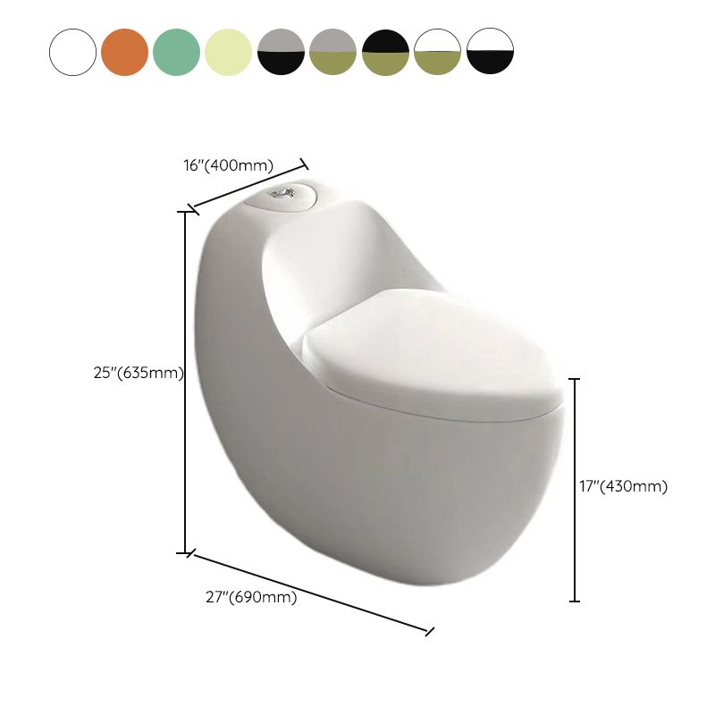 Modern One Piece Flush Toilet Floor Mount Urine Toilet with Seat for Washroom