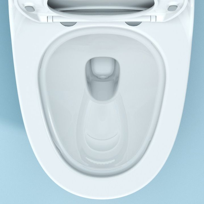 Modern White Siphon Jet Toilet Bowl Floor Mount Flush Toilet with Toilet Seat