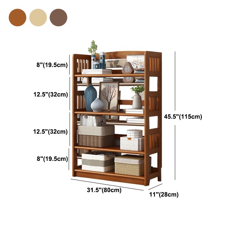 Simple Shelf Standard Wooden Bookcase Modern Bookshelf for Office