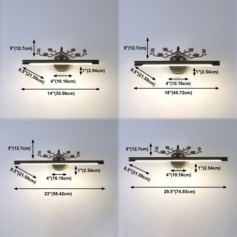 Brass LED Wall Sconce Indoor Wall Sconce Lighting with Acrylic Shade for Bathroom