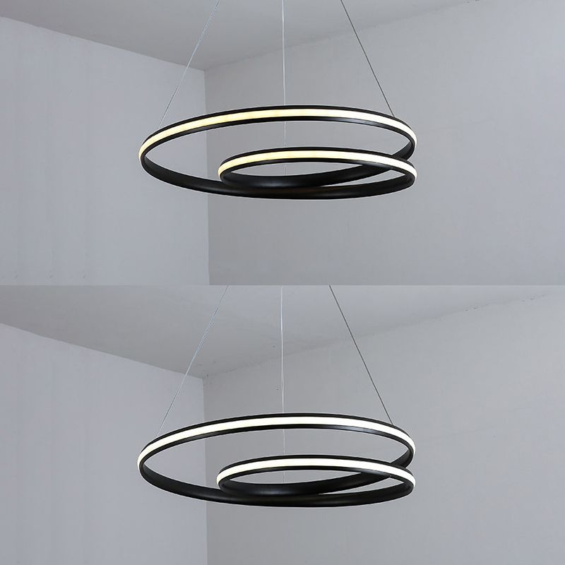 Aluminium lineaire LED -hanglamp in moderne creatieve stijl silicagelhangende lamp voor eetkamer