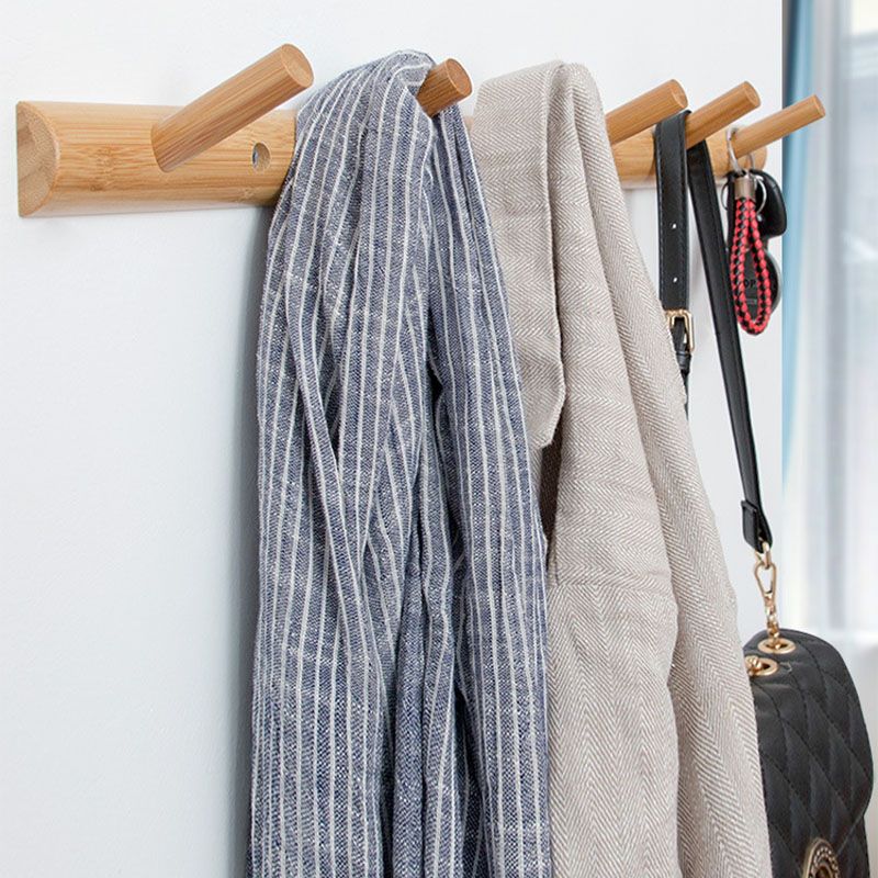 Wooden Coat Rack Contemporary Style Home Wall Hanging Coat Hanger