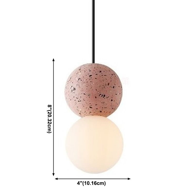 Salon rond suspendant la lumière du pendentif en pierre nordique de style nordique