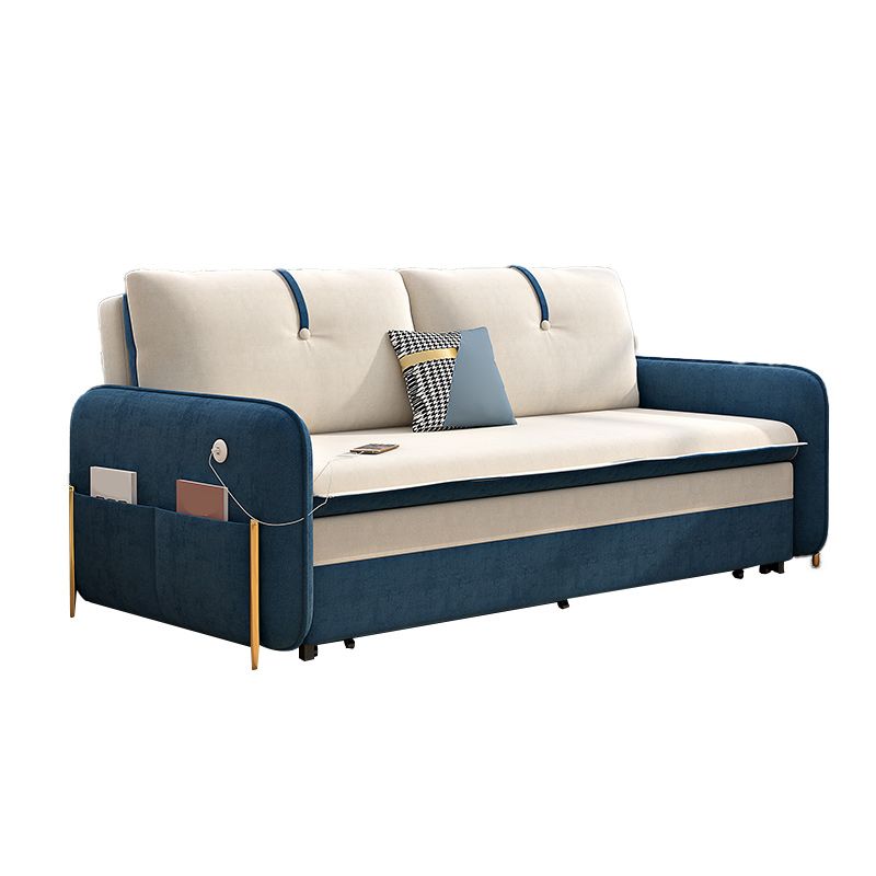 33" Wide Glam Futon Sofa Bed Futon Cushion Back Sleeper Sofa