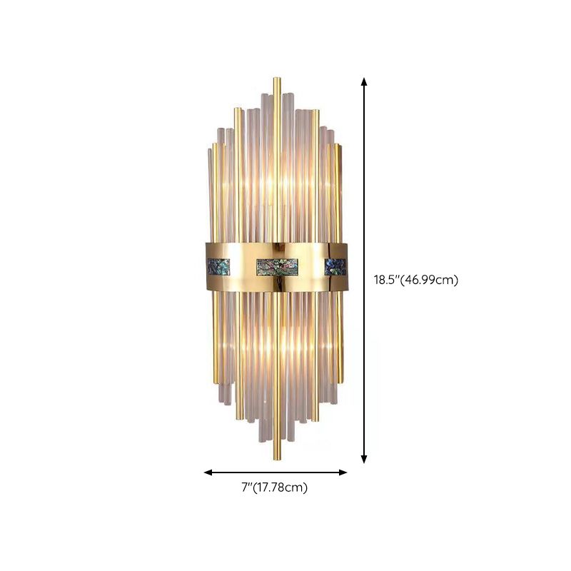 2-Light Geometric Sconce Light Modern Crystal Sconce Light Fixture