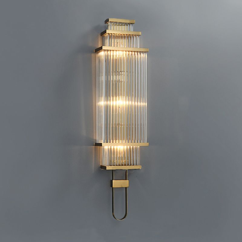 Iluminación de pared geométrica de vidrio estilo moderno múltiples luces de luz montada en la pared