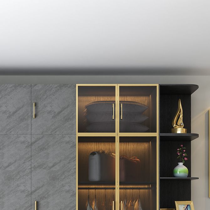 Modern Wardrobe Closet With Drawer Hinged Wardrobe Armoire for Home