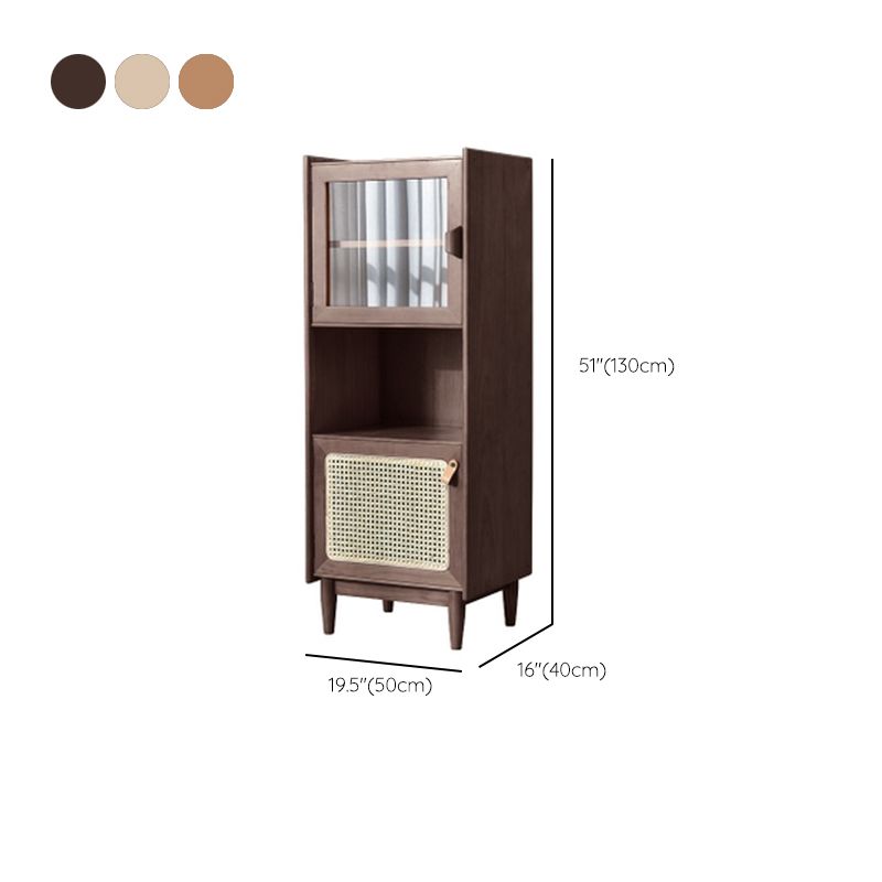 Stain Resistant Storage Cabinet Solid Wood Cabinet with Shelves