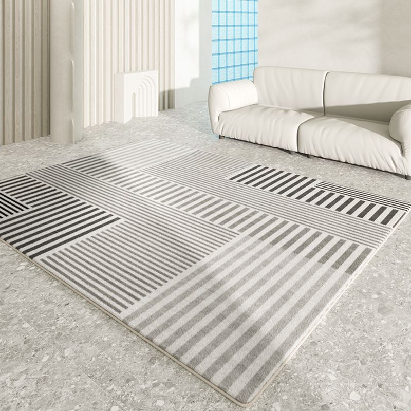 Simplicity Area Carpet Classical Indoor Rug Polyester Stain Resistant Area Rug for Living Room