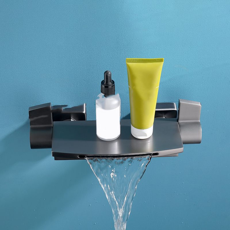 Modern Tub Faucet Trim Copper with Handheld Shower Wall Mount Bath Filler