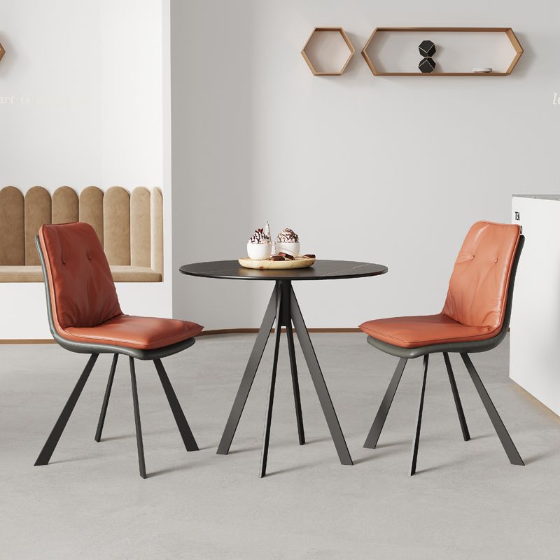 Zweifarbiger Esstisch aus gesintertem Stein, moderner Tisch mit 4 Beinen für das Esszimmer