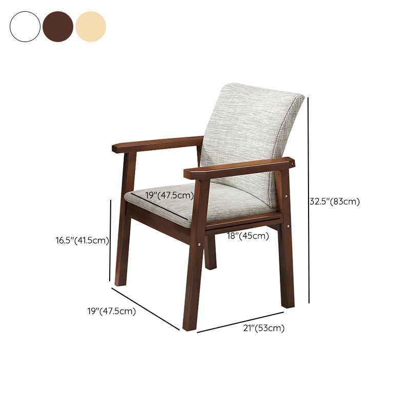 Solid Wood Dining Chair Modern Style Arm Chair for Dining Room