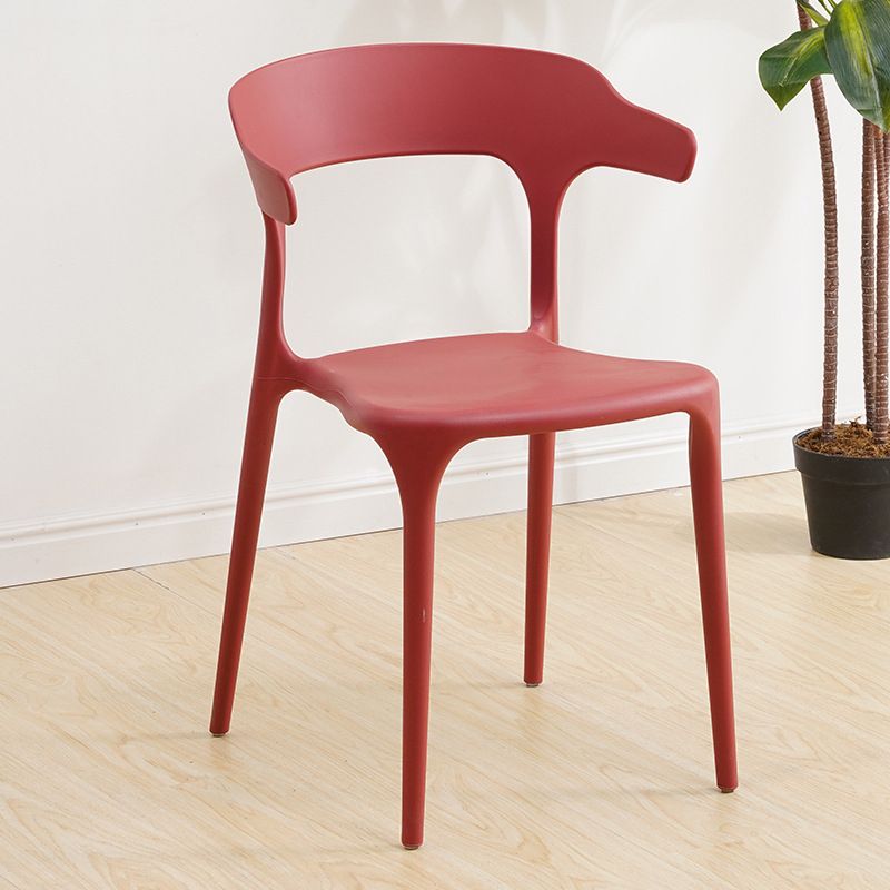 Glam Indoor-Outdoor Chair Stacking Dining Armless Side Chair