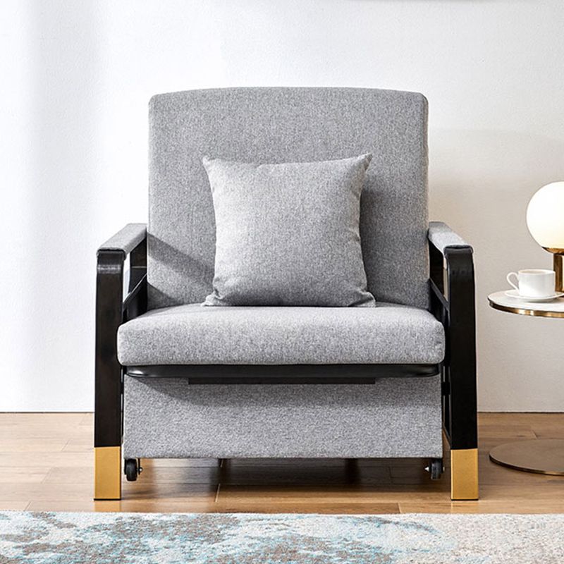 Convertible Bed Sofa with Storage Square Arms Cushion Back Bed Sofa