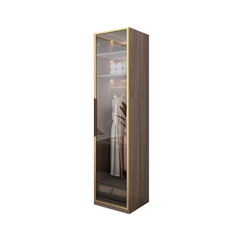 Contemporary Style Wardrobe Natural Colour Wooden Wardrobe Closet