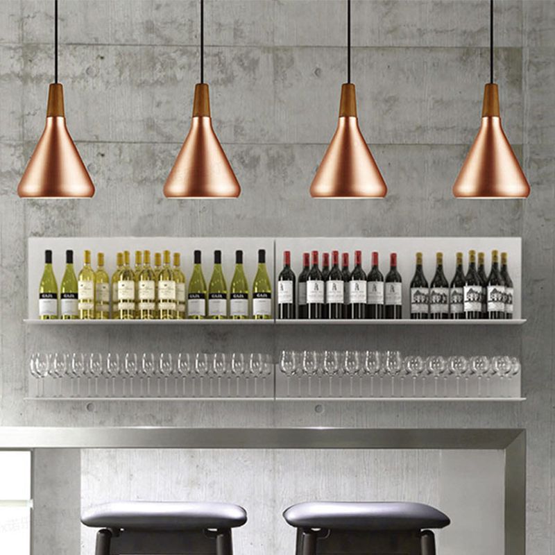 Cone Shade Plafond Light Simplicité métallique 1