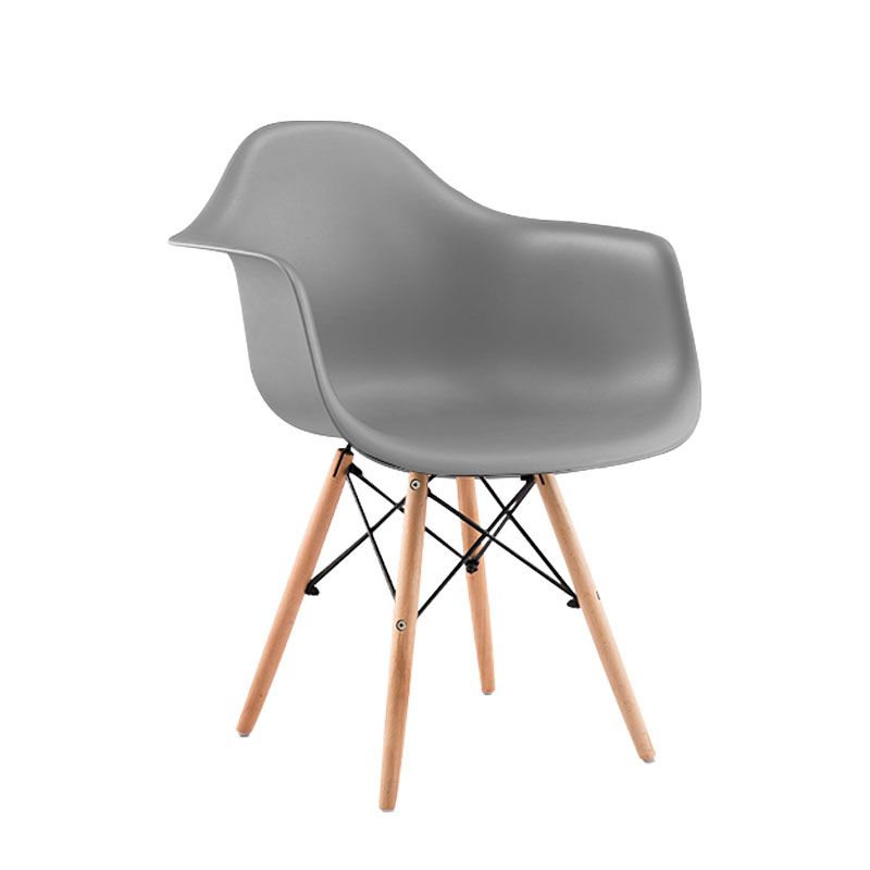 Modern Chairs Dining Arm Chairs with Wooden Legs for Kitchen