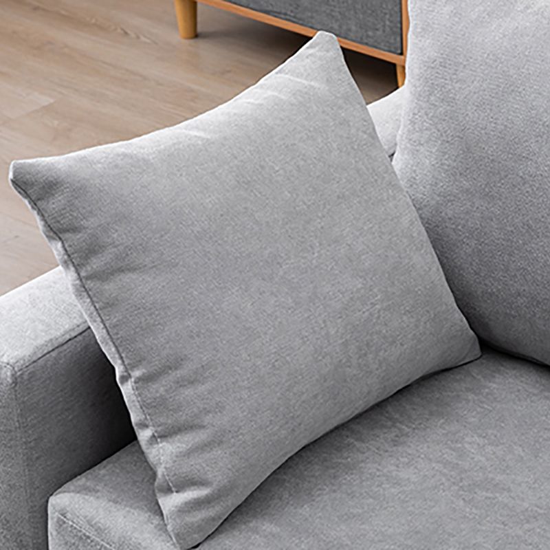 Beige Modern Farmhouse Cushions Standard Sofa 21.65"High Square Arm Sofa