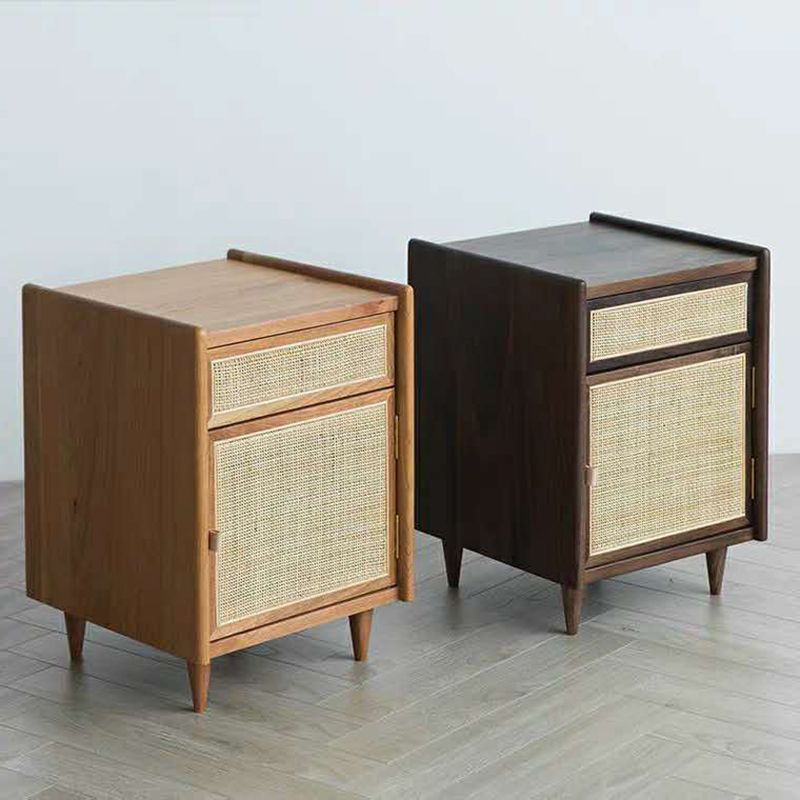 1 Drawer Contemporary Nightstand 1 Door Bedside Cabinet ,22" Tall