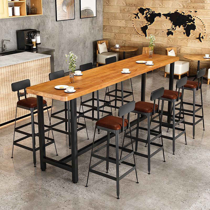 1/2/9 Pieces Bar Stool and Table Set Solid Wood Pub Table Set