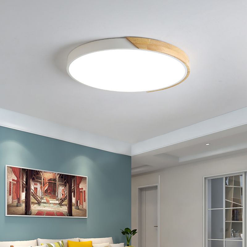 Moderna lampada da soffitto a LED semplice a forma di geometria in ferro da incasso per sala da pranzo