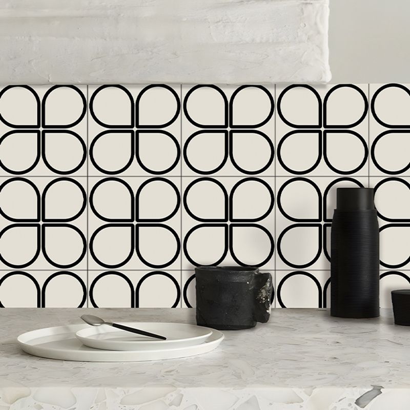 Pattern Printing Peel & Stick Tile Square Water Resistant Single Tile