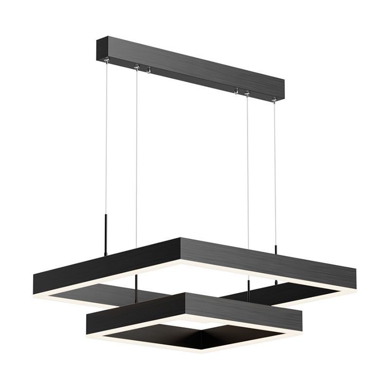 Lampade a forma quadrata contemporanea il lampadario del ristorante il lampadario sospeso con ombra acrilica