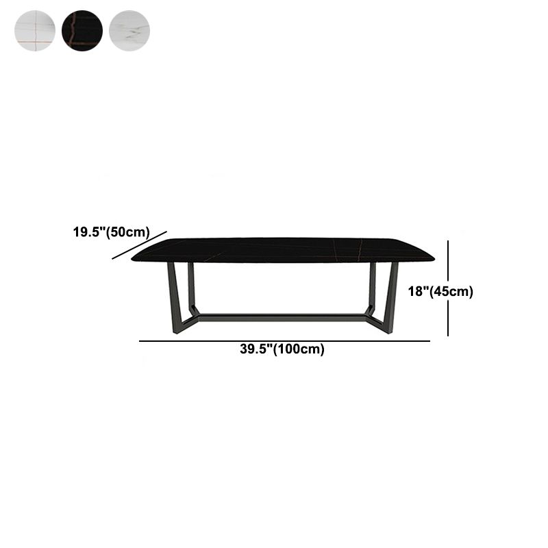 Trestle 1 Single Coffee Table Modern Rectangular Metal Cocktail Table