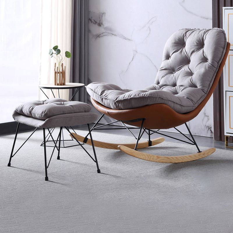 Armless Accent Chair 37.40" L x 37.40" W x 35.43" H Tufted Back Lounge Chair