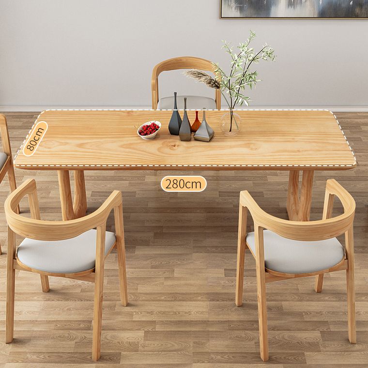 Modern 1/2/4/5/6/7 Pieces Dining Set Rectangle Dining Table Set with Wood Chairs
