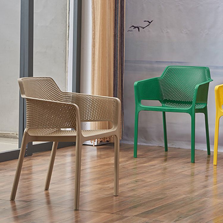 Sillas de comedor de plástico de estilo moderno, sillones de comedor apilables para cocina