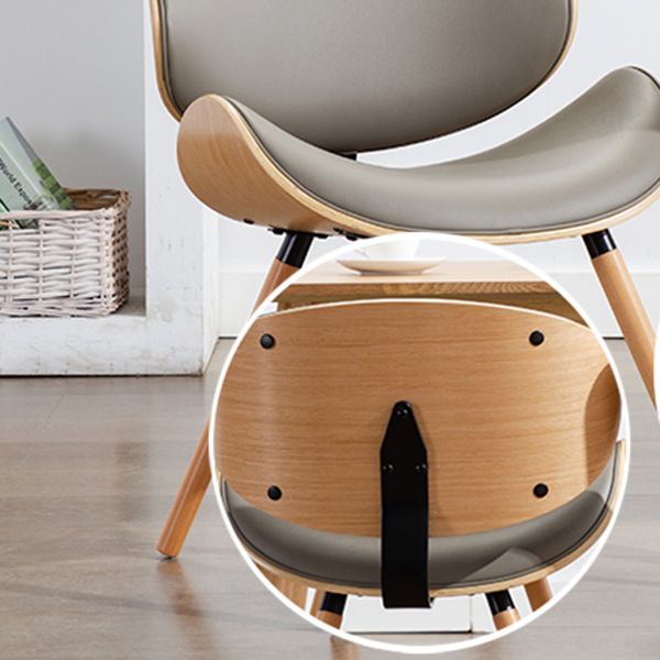 Moderne stijl Dining Side stoel stoelloze een enkele stoel voor keuken met houten benen