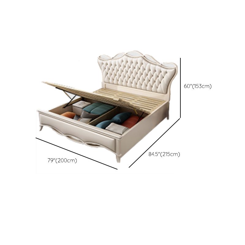 Victorian Adjustable Height Bed Upholstered Headboard Standard Bed