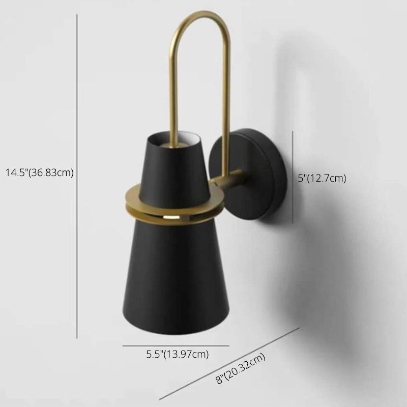 Lámparas de pared cónicas de estilo nórdico accesorios de iluminación de pared metálica para dormitorio