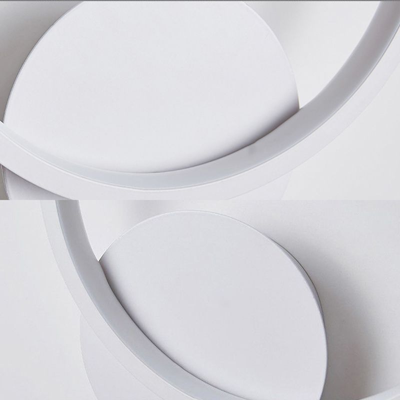 Modernism Single White/Black Wall Mounted Sconce Metal LED Wall Light