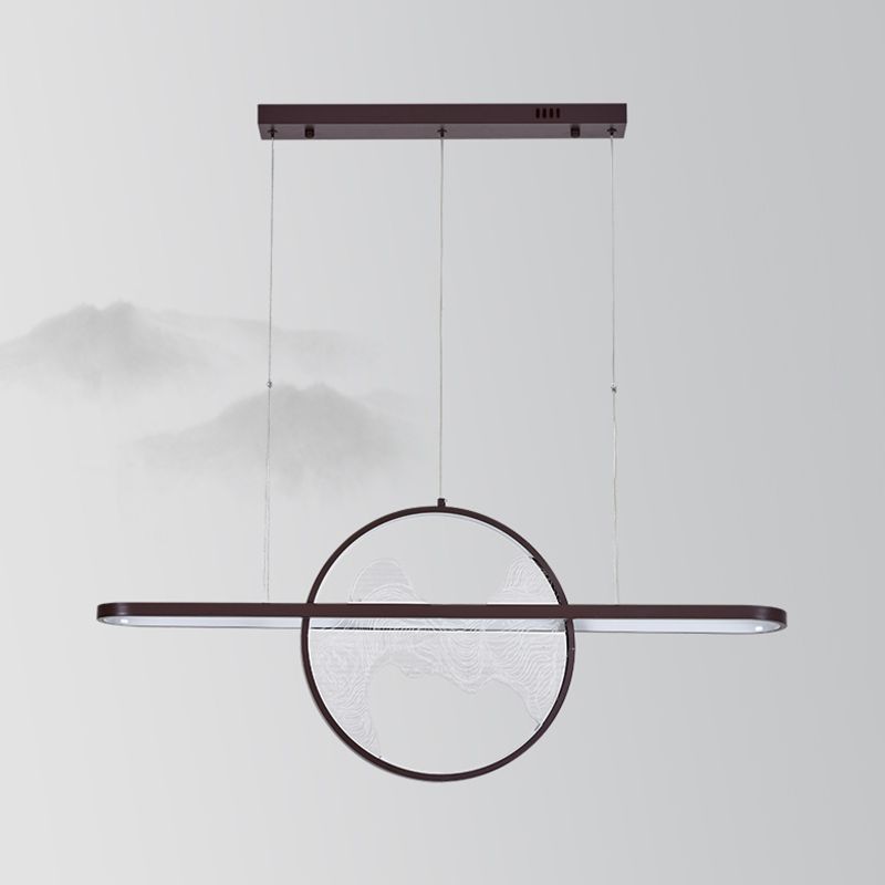 Modern Geometric Pendant Lighting Metal 2-Light Island Pendant Lights