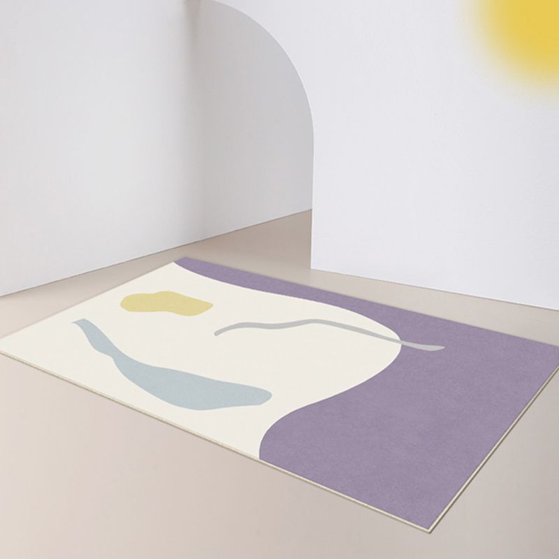 Tapis moderne blanc en Polyester, pièce de couleur, tapis d'intérieur résistant aux taches, pour la décoration de la maison