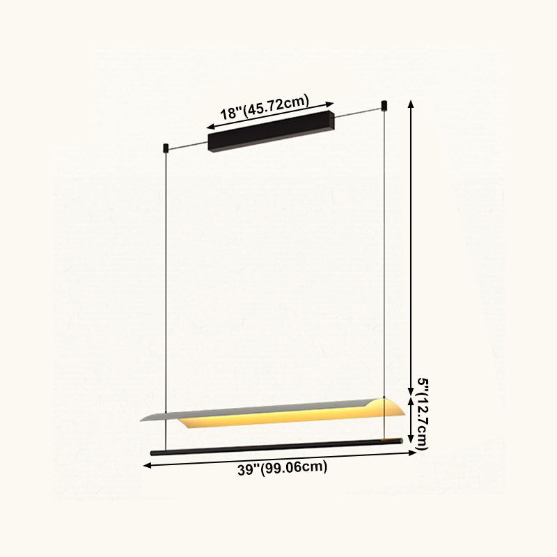 Restruction de lampes suspendues de l'île moderne Restaurant des luminaires suspendus avec de l'ombre en métal