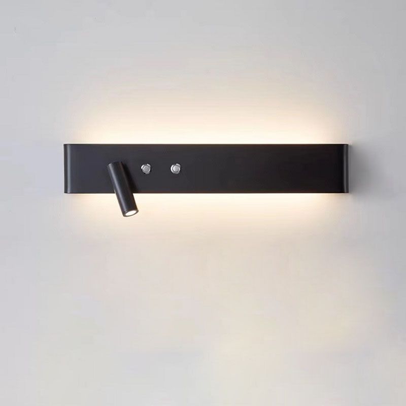 Modern Minimalist LED Wall Light Rectangular Iron Wall Lamp for Bedroom