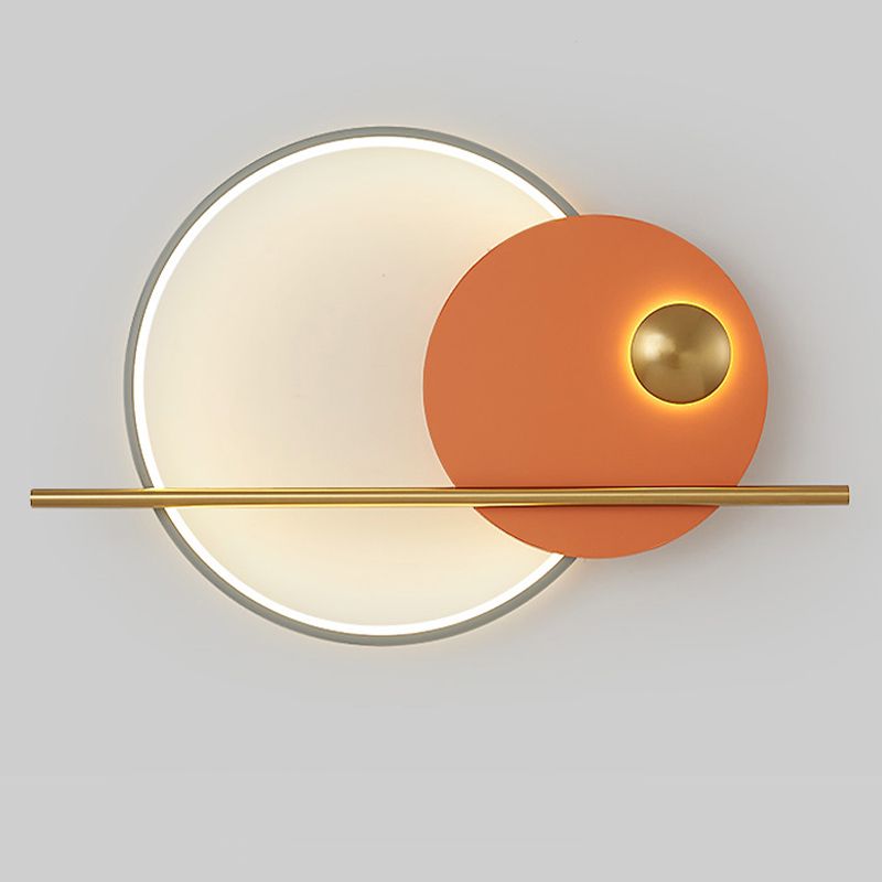 Geometrische Wandmontageleuchte moderne 1-Licht-Wandlampe mit Acrylschatten