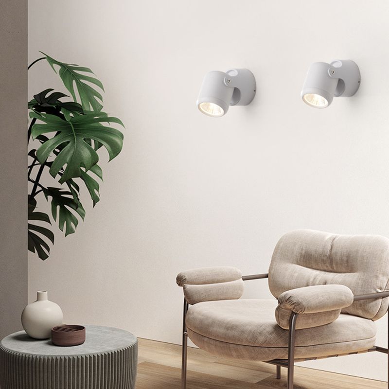 Modern Style Cylinder Wall Sconces Metal 1 Light Wall Mounted Reading Lights