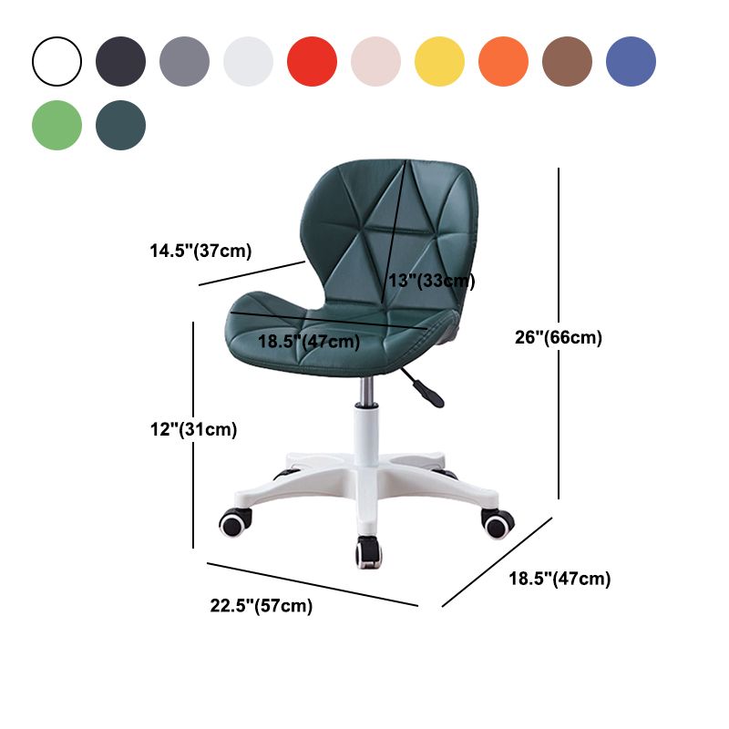 Armless Chair22.4" L x18.5"W x25.9H" Swivel Wheels Chair for Living Room