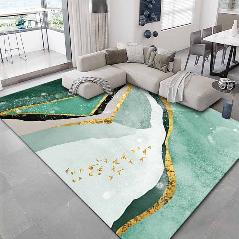 Gorgeous Polyester Carpet Modern Houndstooth Pattern Rug Living Room Carpet with Non-Slip Backing