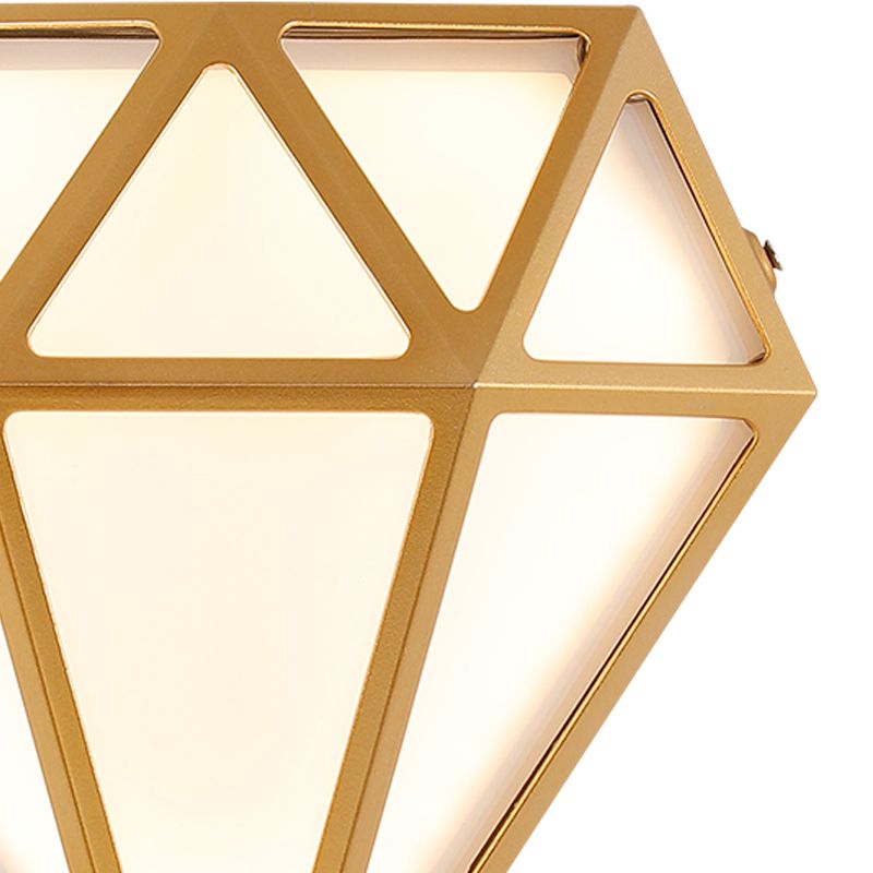 Zeitgenössischer Stil Wandleuchte Gold Diamant Form Wandleuchte für Schlafzimmer
